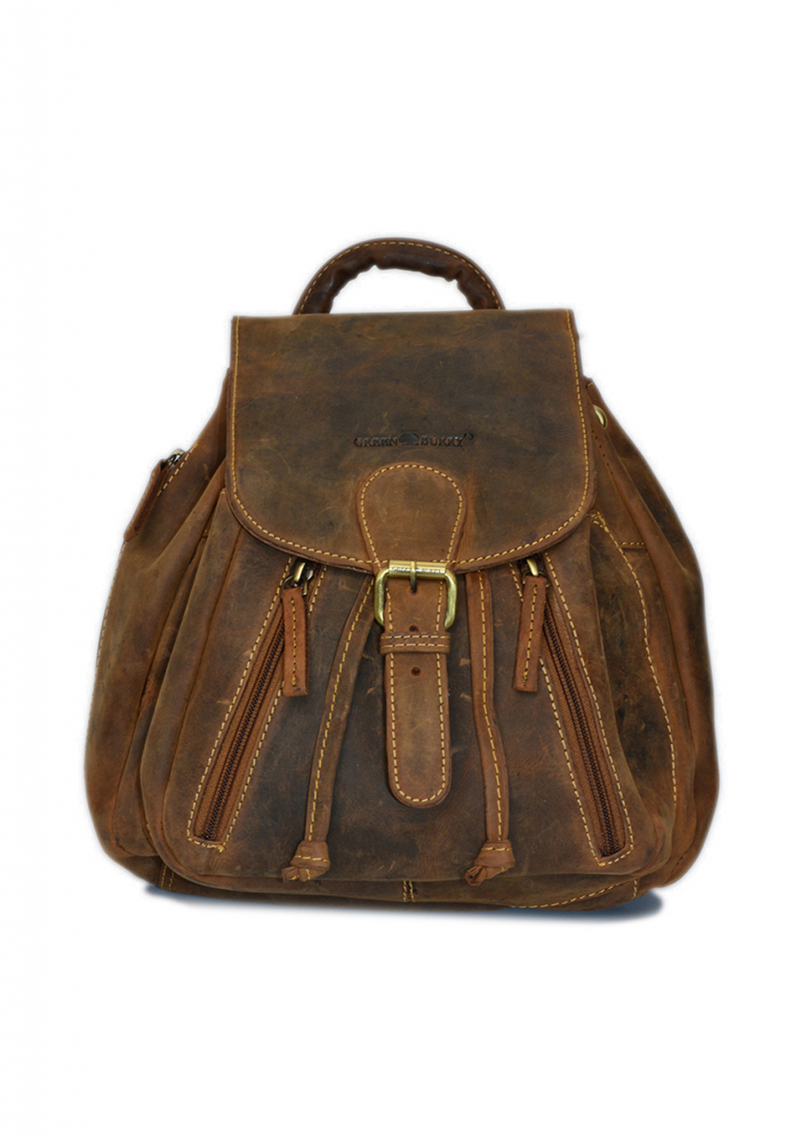 Vintage-Leder Rucksack Farbe braun